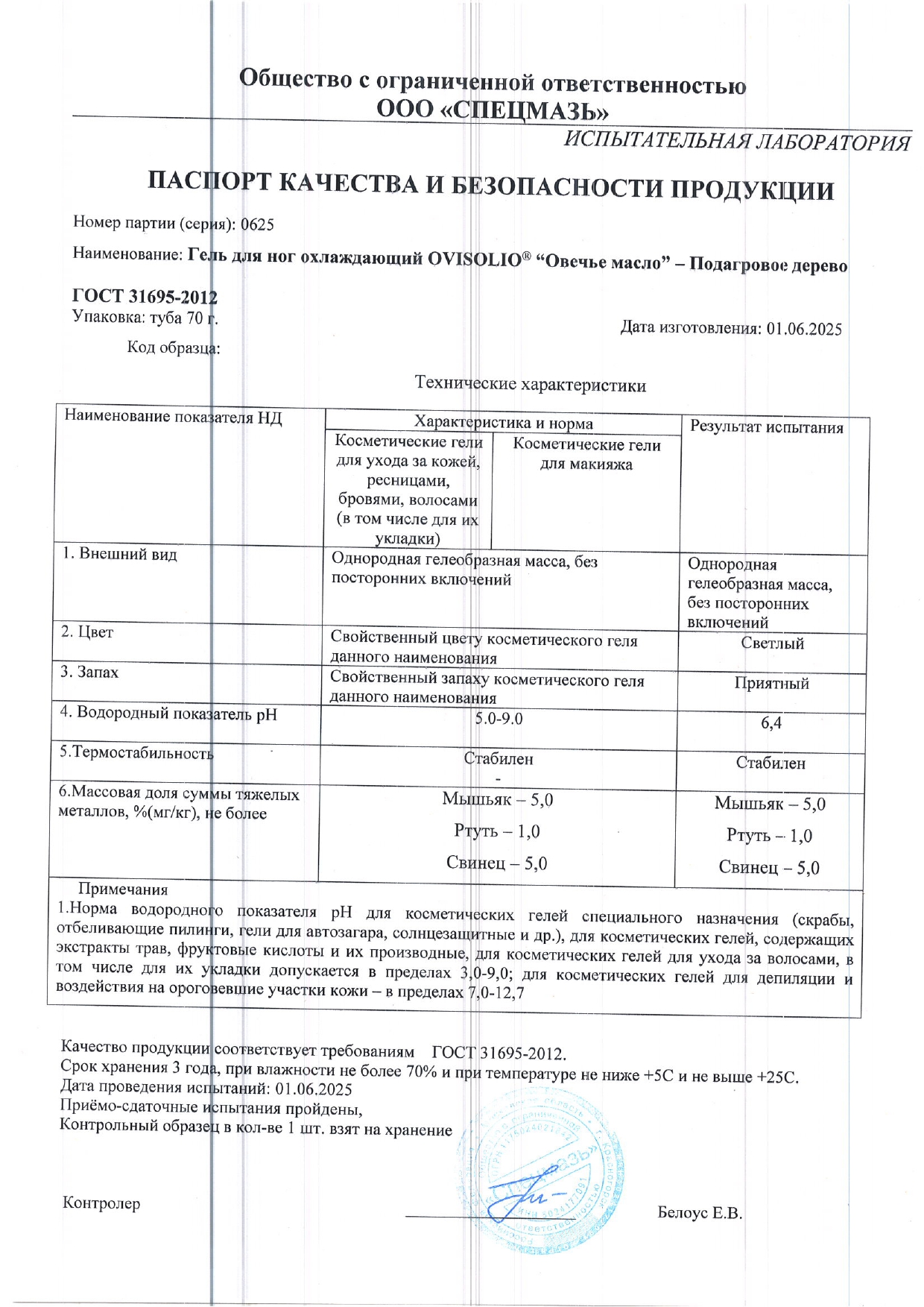 Паспорт №062025